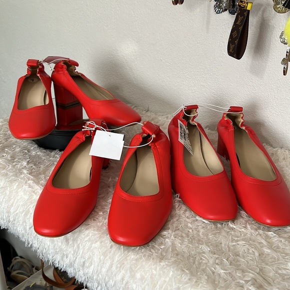 Everlane Italian Leather The Day Heel Red - Picture 4 of 14